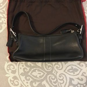 Coach black leather purse